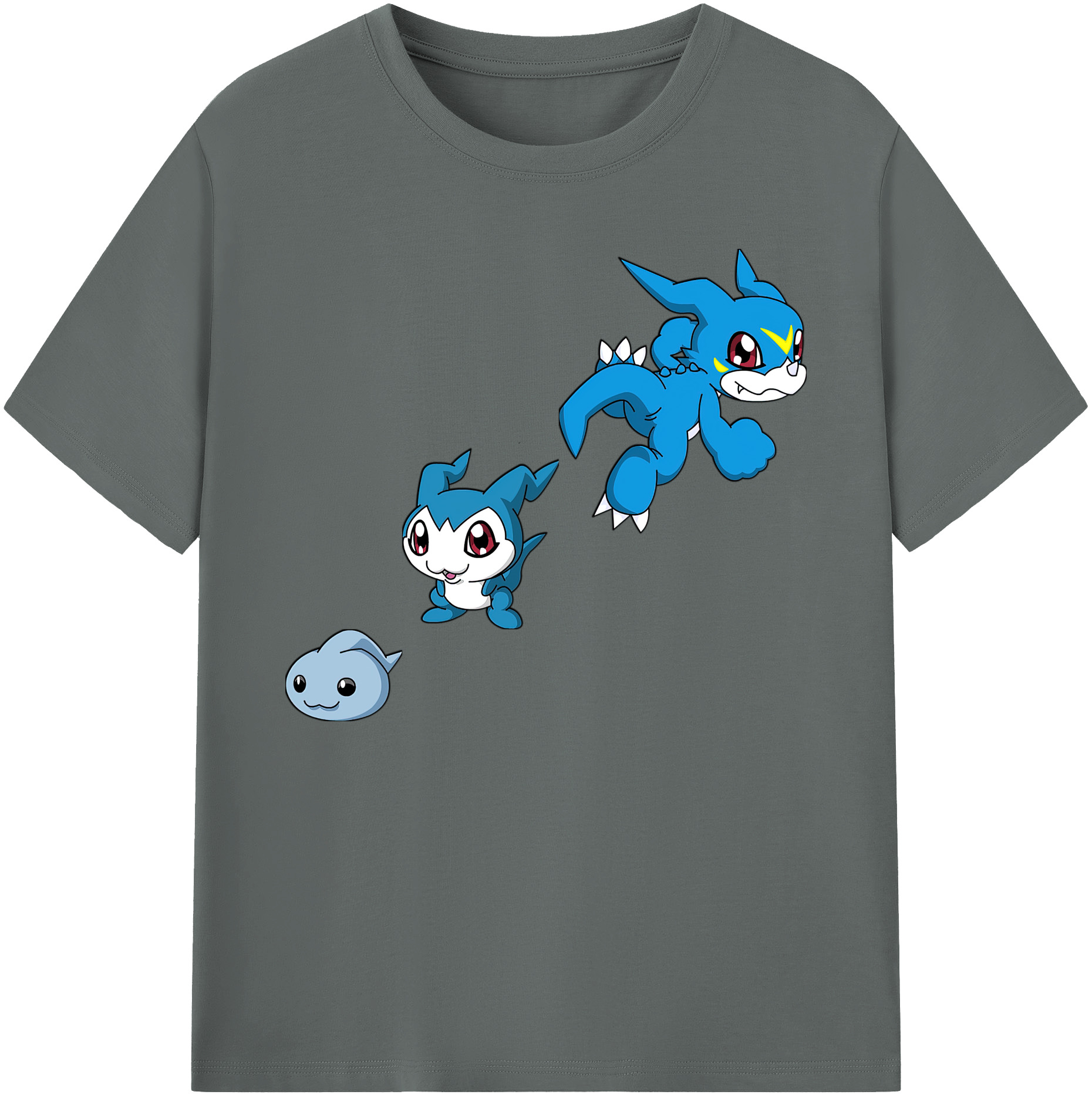 （画像用） Digimon デジタルモンスター/デジモン 綿100％ メンズ半袖Tシャツ｜肌触りやわらか＆通気性